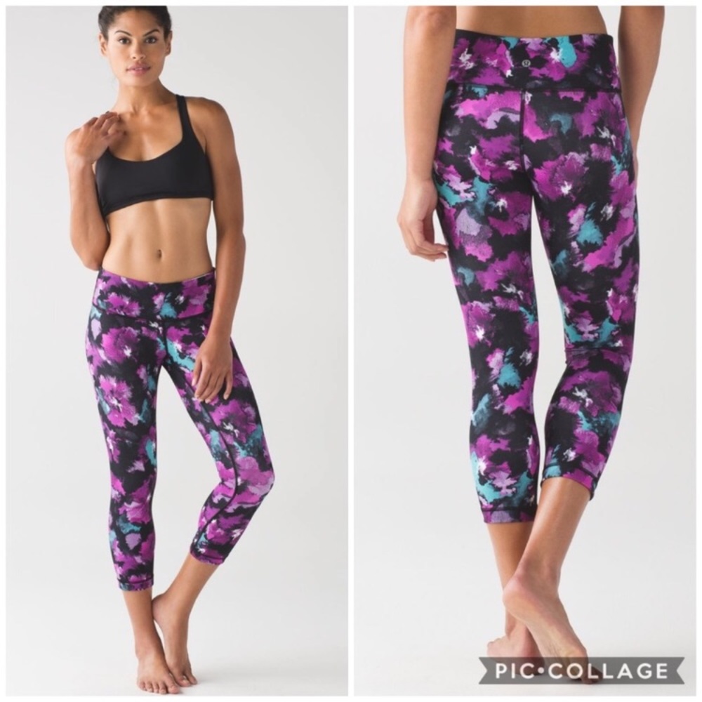 Lululemon Wunder Under Under Crop Midnight Bloom 4